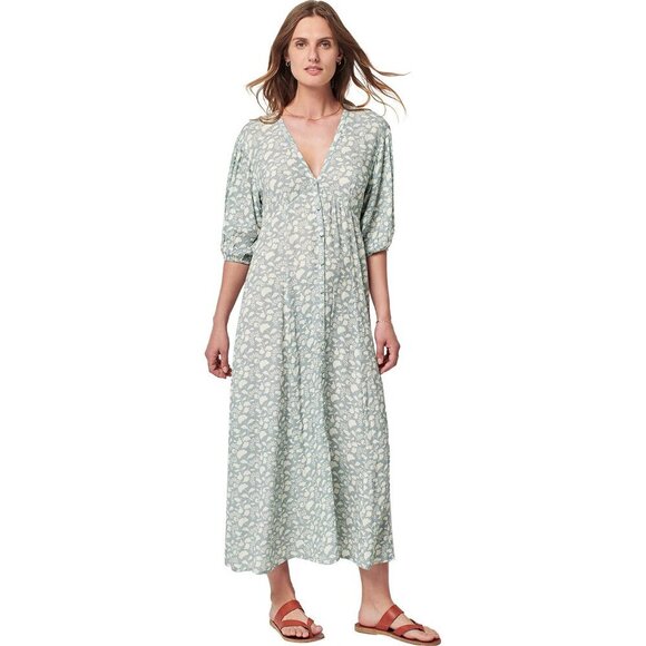 Women's Faherty Havana Dress Smoke Echo Floral Maxi Boho size Small - Picture 2 of 12